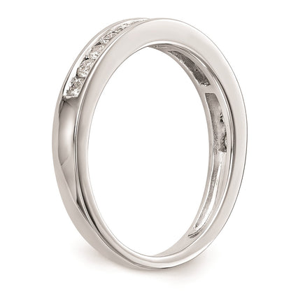 14k White Gold Real Diamond Wedding Band
