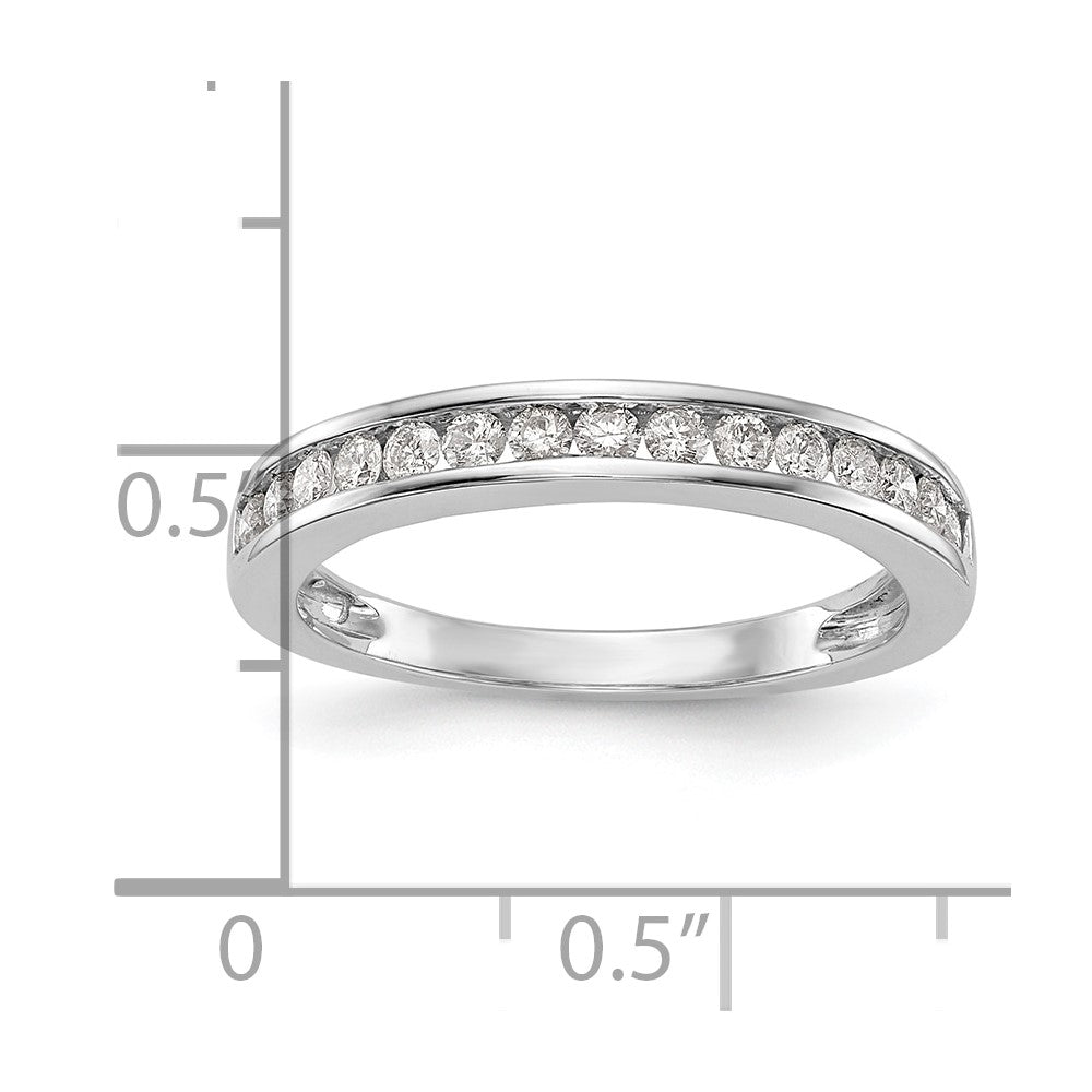 14k White Gold Real Diamond Wedding Band