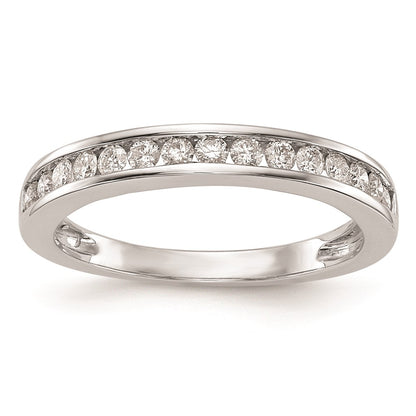 14k White Gold Real Diamond Wedding Band