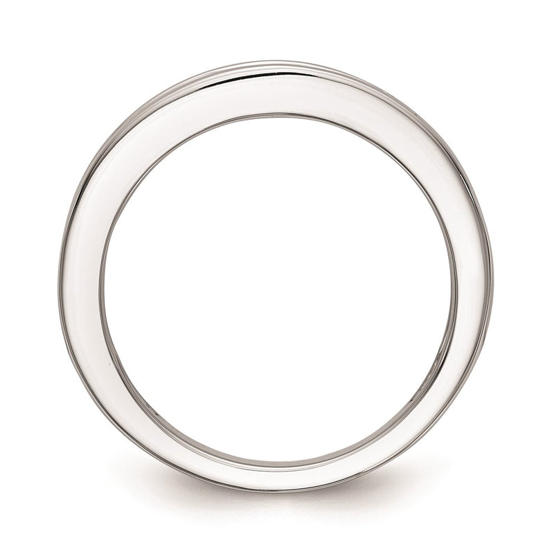 14k White Gold Real Diamond Wedding Band