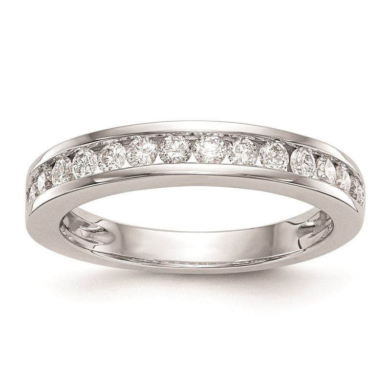 14k White Gold Real Diamond Wedding Band
