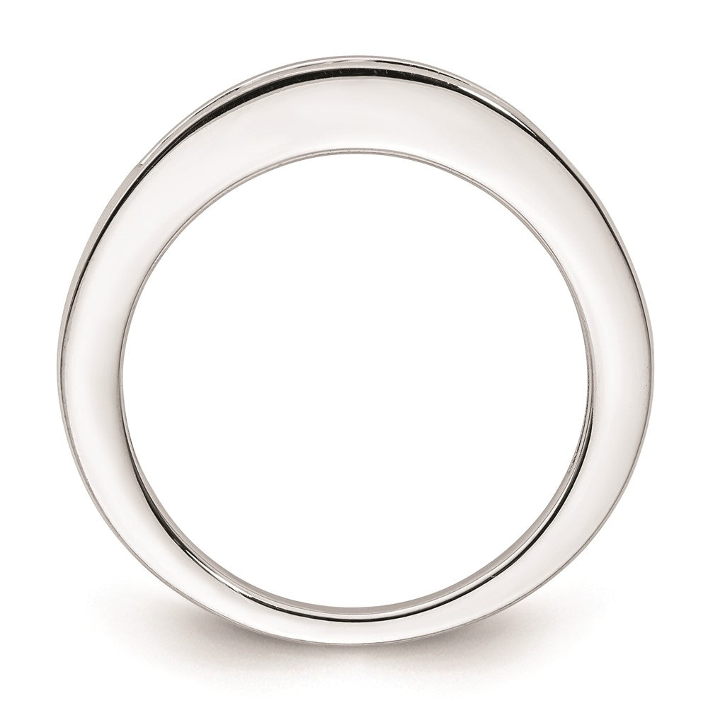 0.15ct. CZ Solid Real 14k White Gold Wedding Wedding Band Ring