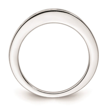 14k White Gold Real Diamond Wedding Band