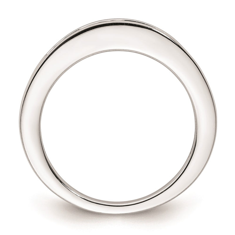 14k White Gold Real Diamond Wedding Band