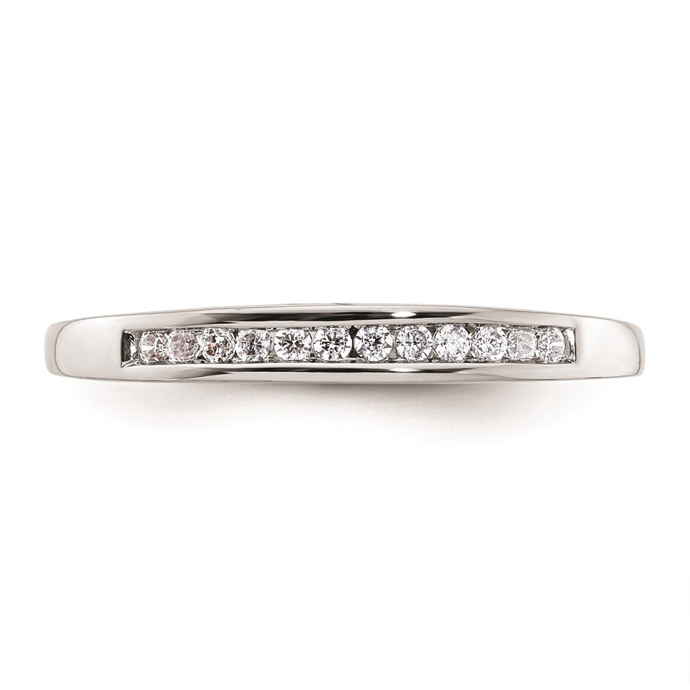 14k White Gold Real Diamond Wedding Band