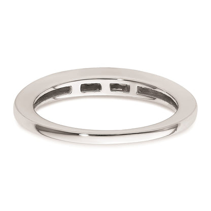 0.15ct. CZ Solid Real 14k White Gold Wedding Wedding Band Ring