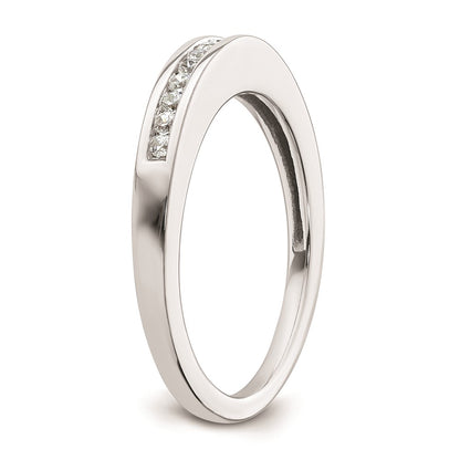 0.15ct. CZ Solid Real 14k White Gold Wedding Wedding Band Ring