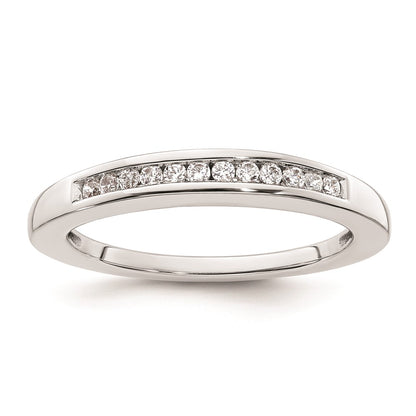 0.15ct. CZ Solid Real 14k White Gold Wedding Wedding Band Ring