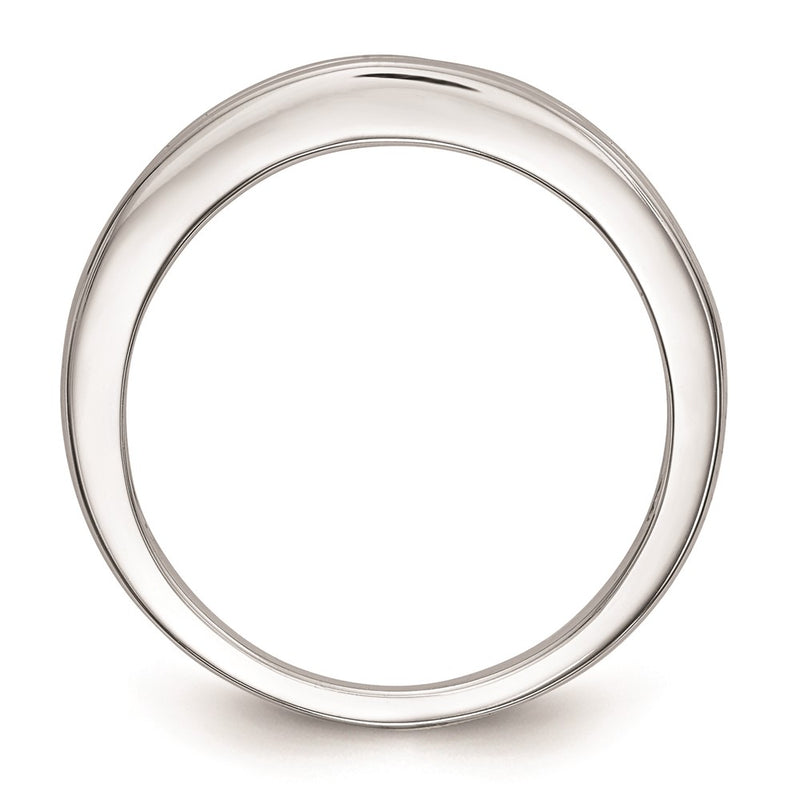 14k White Gold Real Diamond Wedding Band