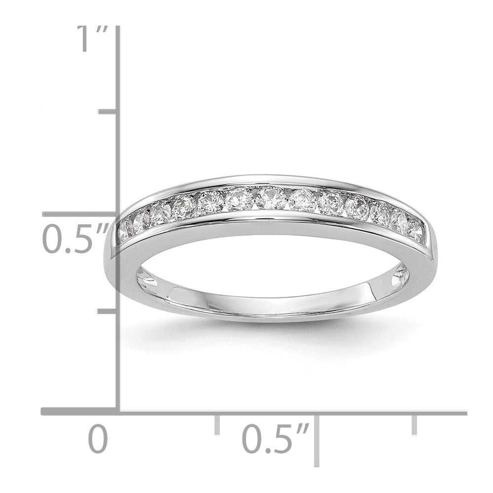 0.32ct. CZ Solid Real 14k White Gold Wedding Wedding Band Ring