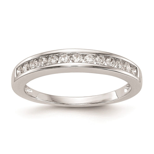 0.32ct. CZ Solid Real 14k White Gold Wedding Wedding Band Ring