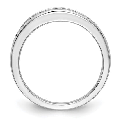14k White Gold Real Diamond Wedding Band