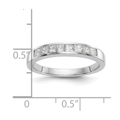 14k White Gold Real Diamond Wedding Band
