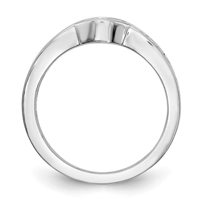14k White Gold Real Diamond Wedding Band