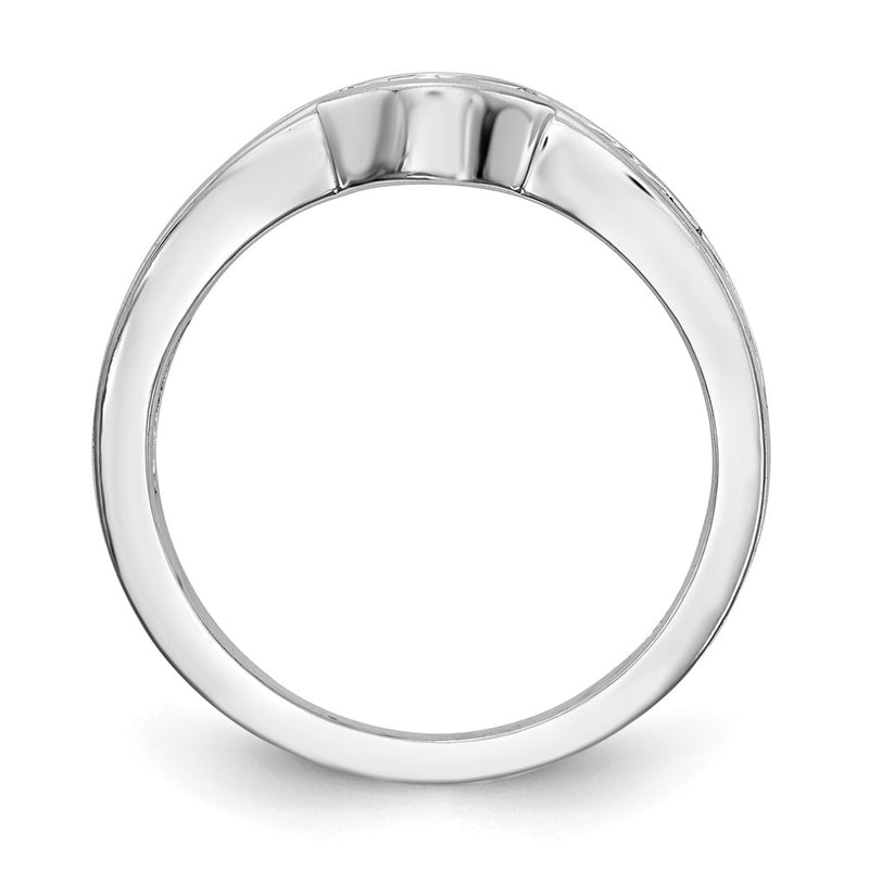 14k White Gold Real Diamond Wedding Band