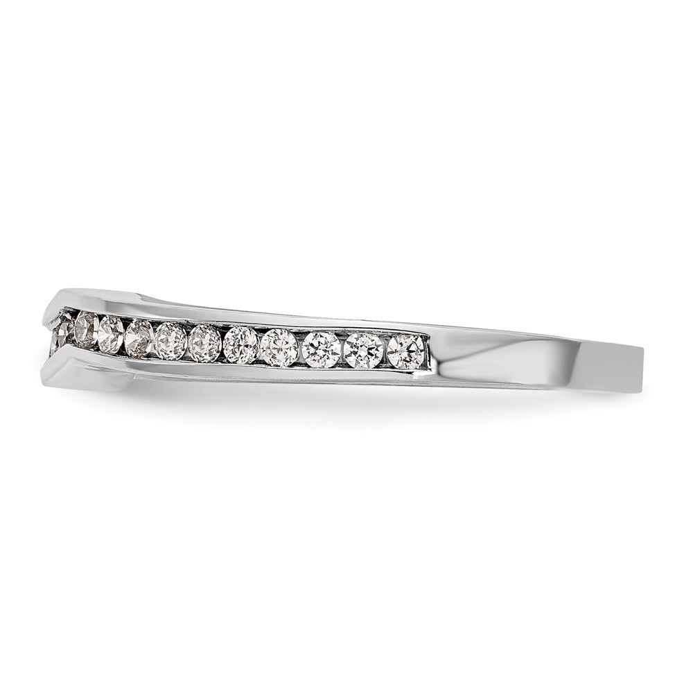 0.24ct. CZ Solid Real 14k White Gold Wedding Wedding Band Ring