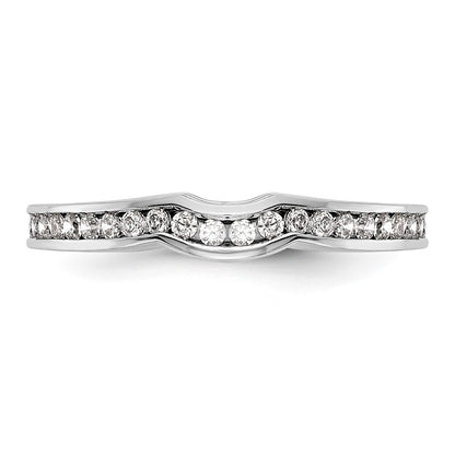 14k White Gold Real Diamond Wedding Band