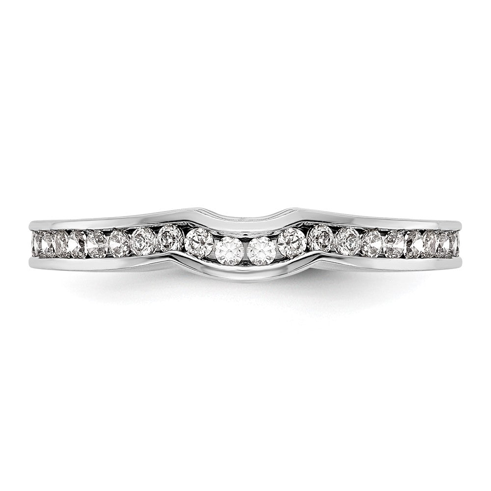 0.24ct. CZ Solid Real 14k White Gold Wedding Wedding Band Ring