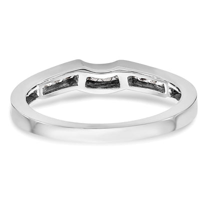 14k White Gold Real Diamond Wedding Band