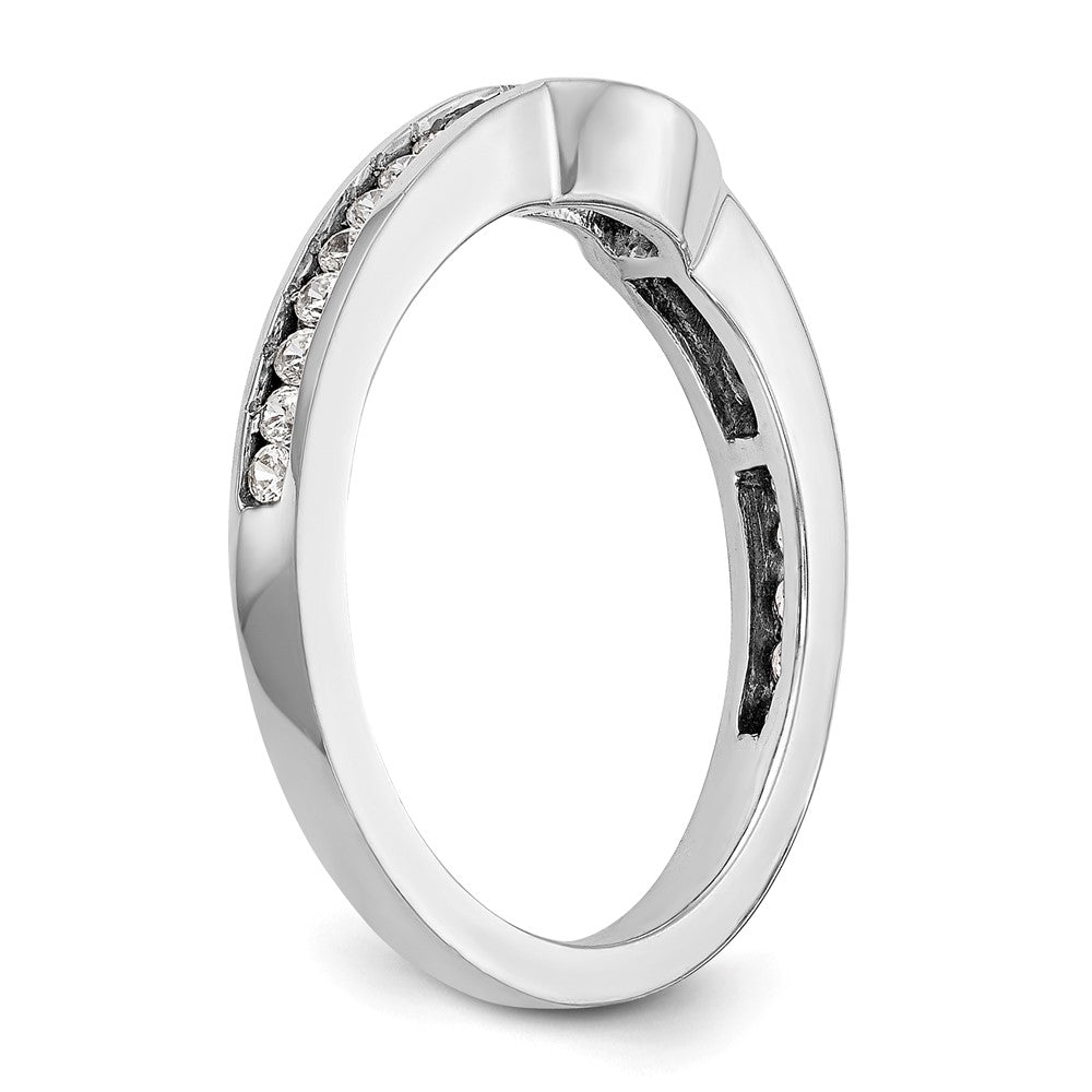 14k White Gold Real Diamond Wedding Band