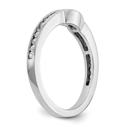 14k White Gold Real Diamond Wedding Band