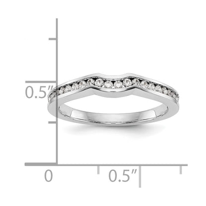 14k White Gold Real Diamond Wedding Band