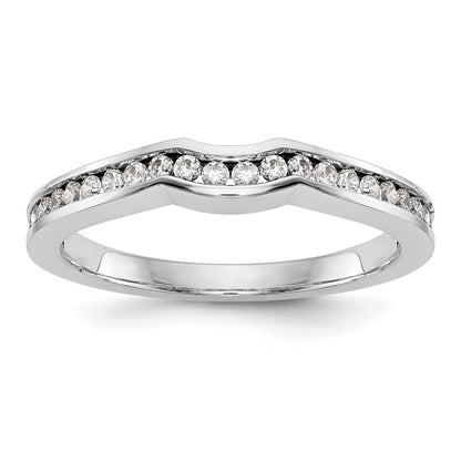 0.24ct. CZ Solid Real 14k White Gold Wedding Wedding Band Ring