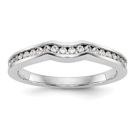 0.24ct. CZ Solid Real 14k White Gold Wedding Wedding Band Ring