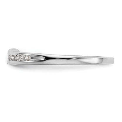 14k White Gold Real Diamond Wedding Band