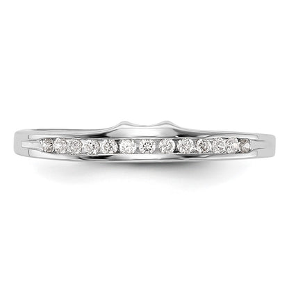 14k White Gold Real Diamond Wedding Band