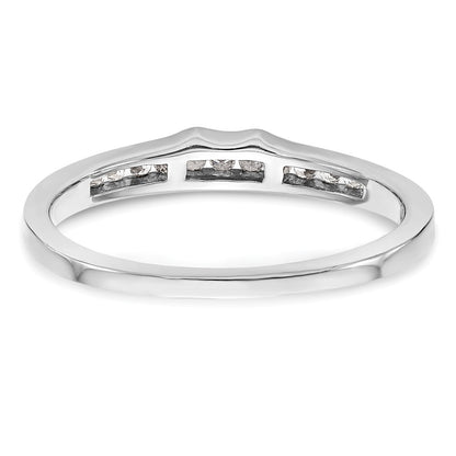 14k White Gold Real Diamond Wedding Band