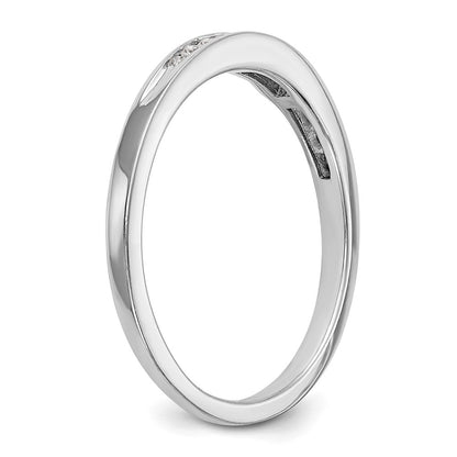 14k White Gold Real Diamond Wedding Band