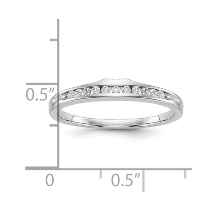 14k White Gold Real Diamond Wedding Band