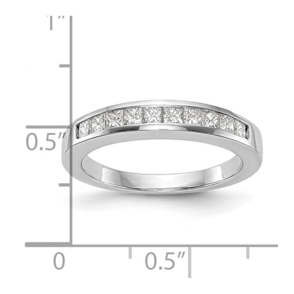 14k White Gold Real Diamond Wedding Band