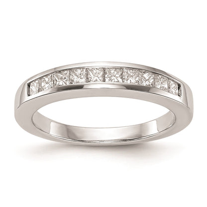 14k White Gold Real Diamond Wedding Band