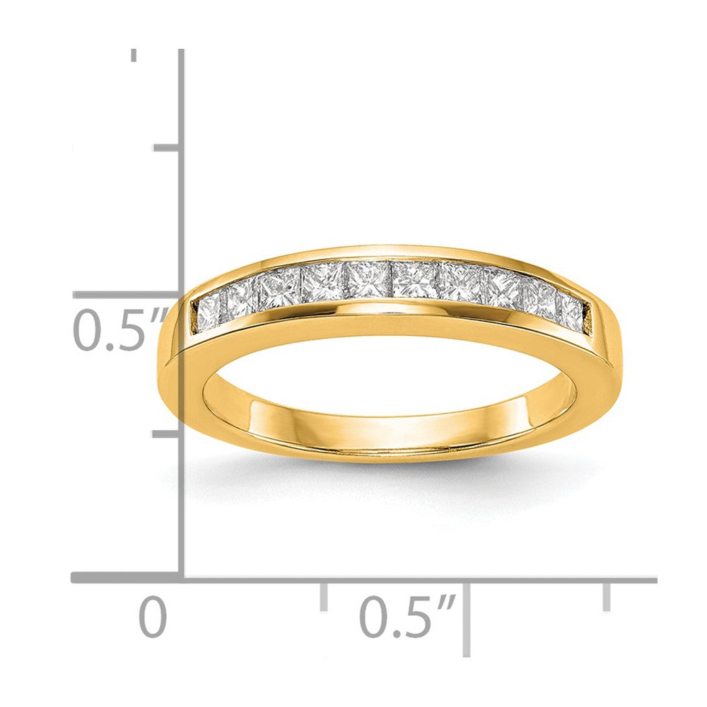 14k Yellow Gold Real Diamond Wedding Band