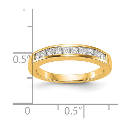 14k Yellow Gold Real Diamond Wedding Band