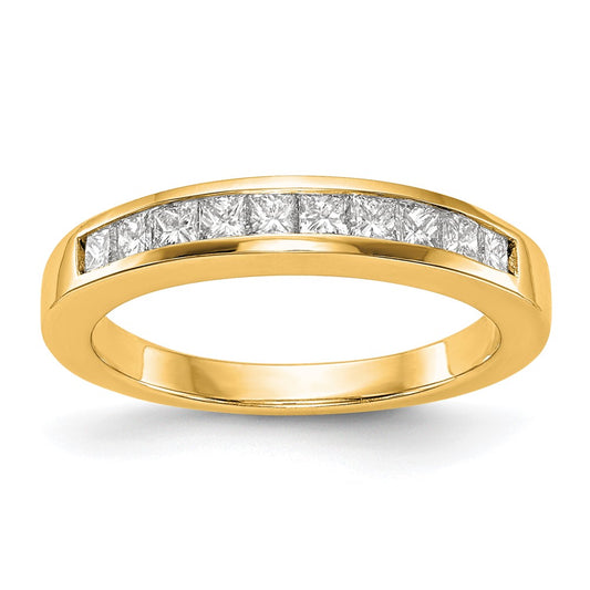 14k Yellow Gold Real Diamond Wedding Band