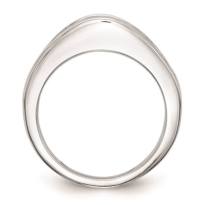 14k White Gold Real Diamond Wedding Band
