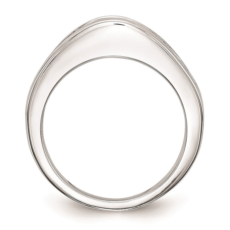 14k White Gold Real Diamond Wedding Band