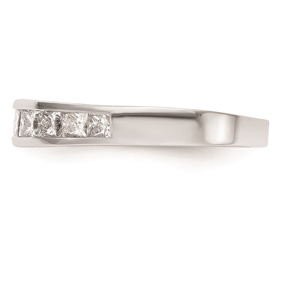 14k White Gold Real Diamond Wedding Band