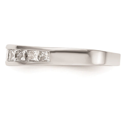 14k White Gold Real Diamond Wedding Band