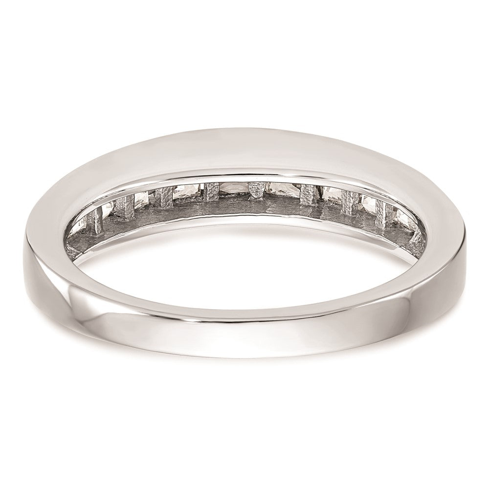 14k White Gold Real Diamond Wedding Band