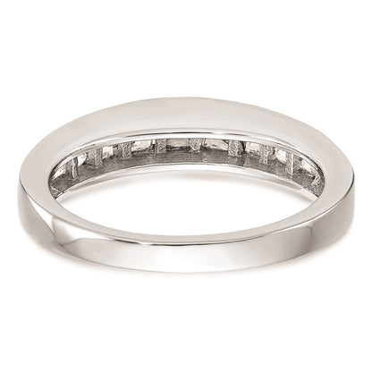 14k White Gold Real Diamond Wedding Band