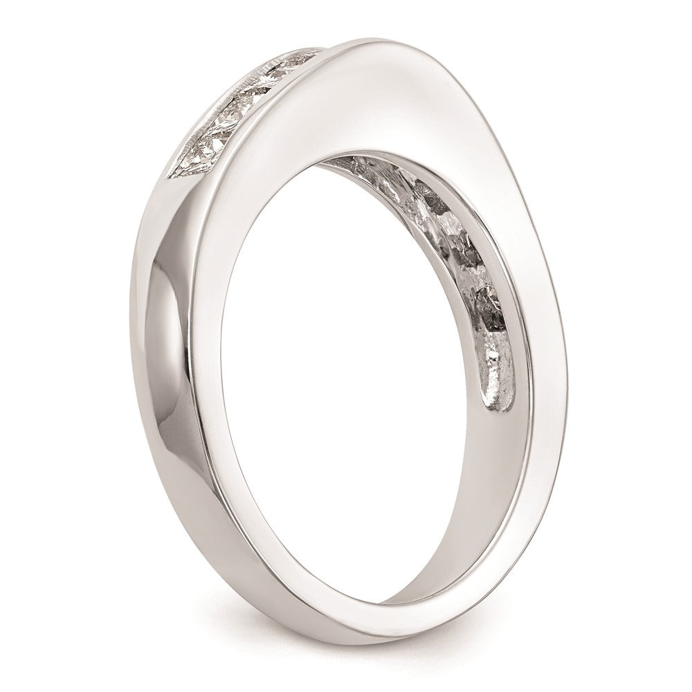14k White Gold Real Diamond Wedding Band
