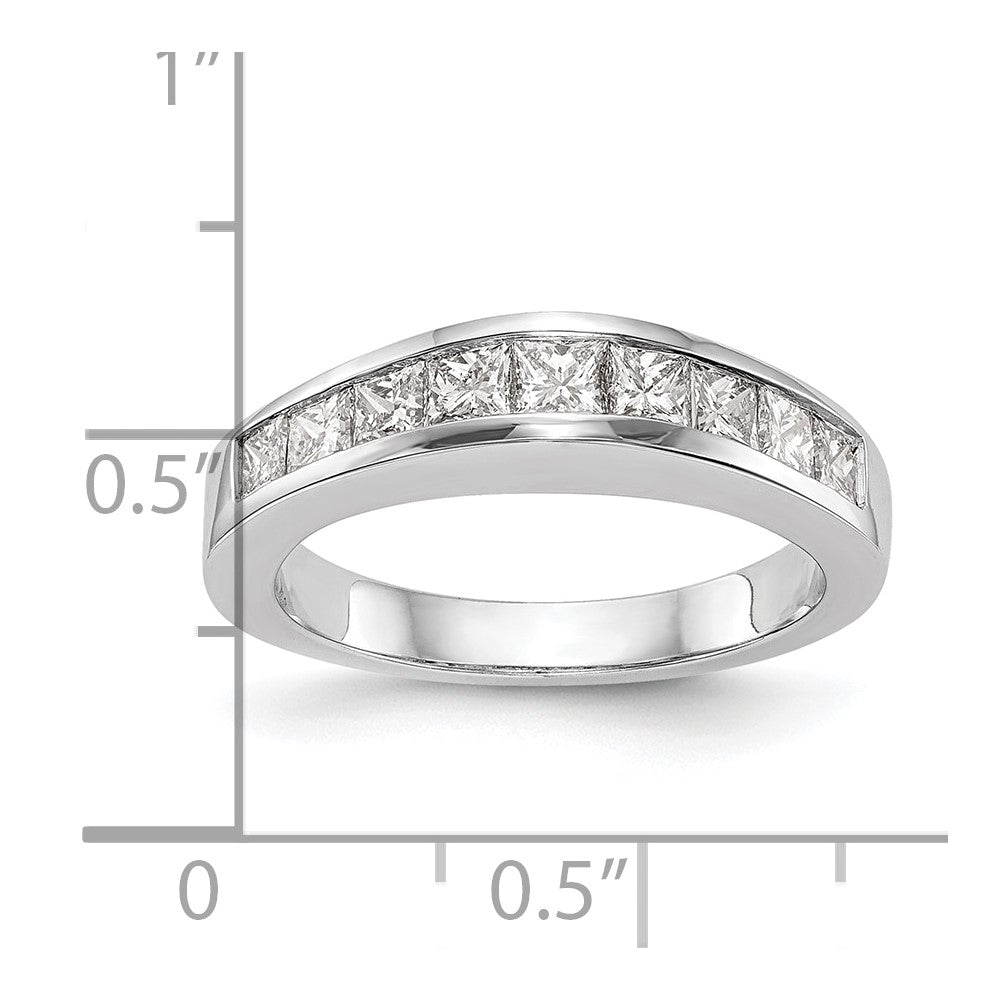 14k White Gold Real Diamond Wedding Band