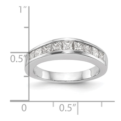 14k White Gold Real Diamond Wedding Band