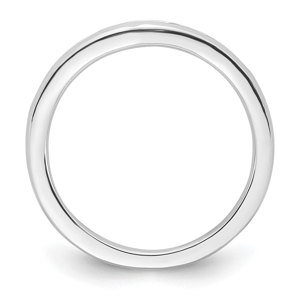 14k White Gold Real Diamond Wedding Band