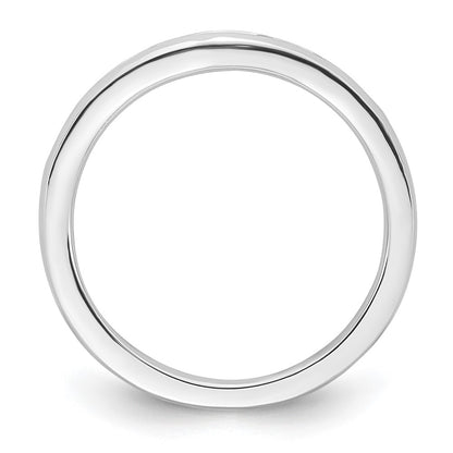 14k White Gold Real Diamond Wedding Band