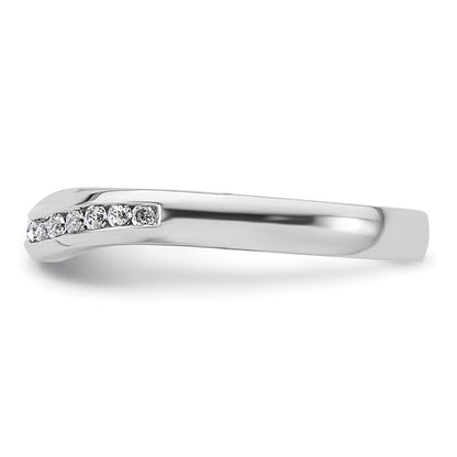 14k White Gold Real Diamond Wedding Band